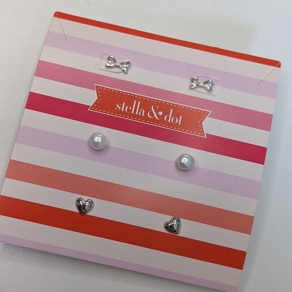 Mini Pearl Trio Earring Set